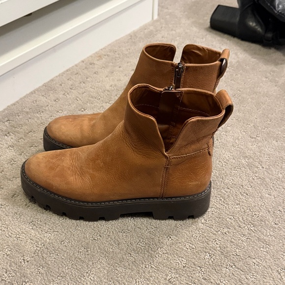 Franco Sarto Brown Ankle Boots - Picture 3 of 5